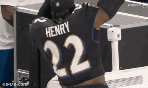 Football Player With Henry On Shirt GIF