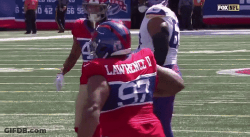 Football Player With Lawrence On Jersey GIF