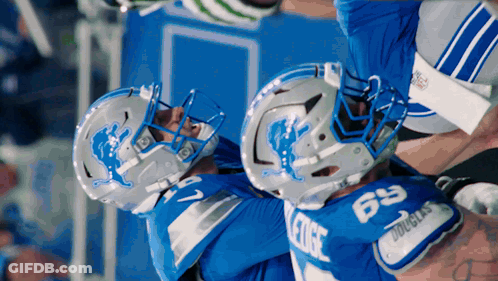 Football Player With Lion Helmet GIF