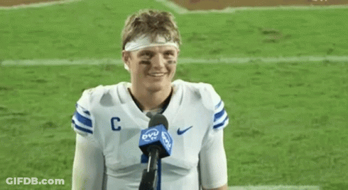 Football Player With Microphone GIF