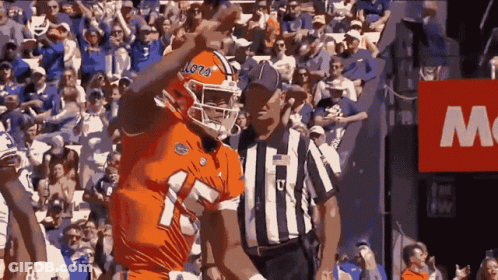 Football Player With Number 1 Helmet GIF
