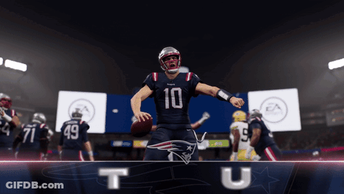 Football Player With Number 10 Uniform GIF