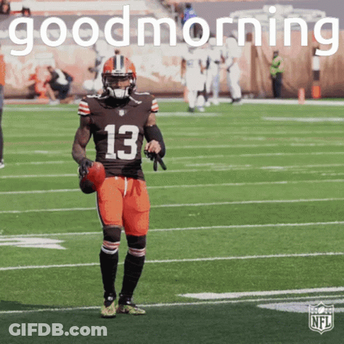 Football Player With Number 13 On Jersey GIF