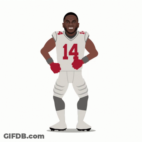 Football Player With Number 14 Jersey GIF