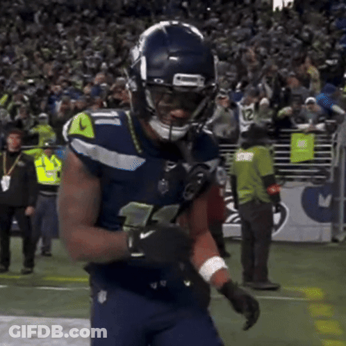 Football Player With Number 21 Helmet GIF