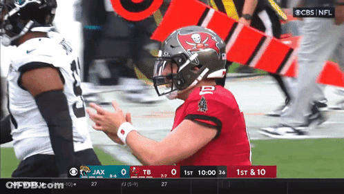 Football Player With Number 3 Helmet GIF