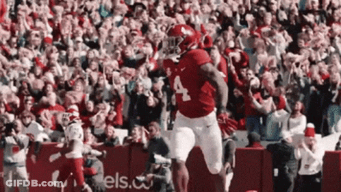 Football Player With Number 4 GIF