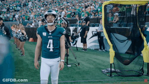 Football Player With Number 4 GIF
