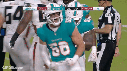Football Player With Number 50 Jersey GIF