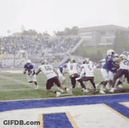 Football Player With Number 55 GIF