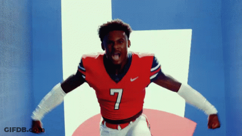 Football Player With Number 7 GIF