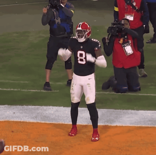 Football Player With Number 8 GIF