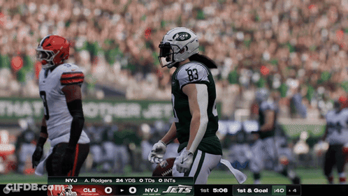 Football Player With Number 83 On Helmet GIF