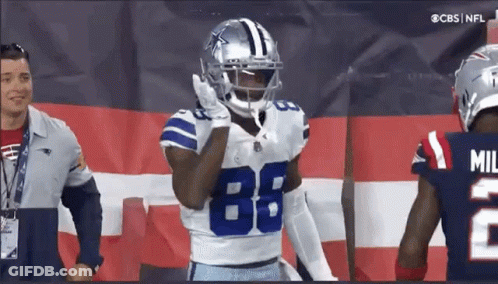 Football Player With Number 88 Helmet Before Flag GIF