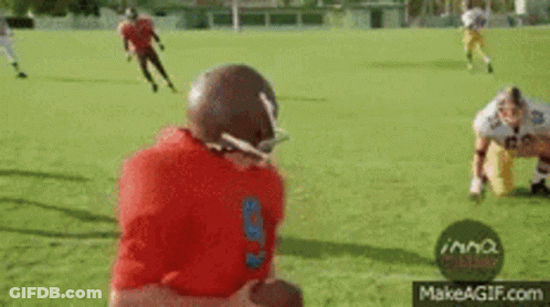 Football Player With Number 9 GIF