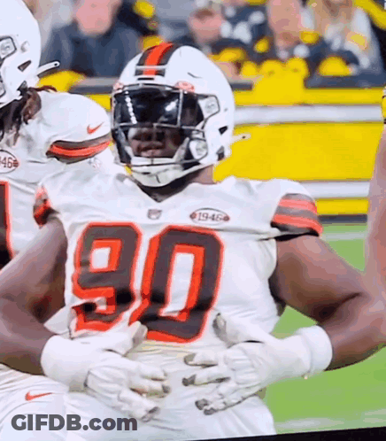 Football Player With Number 90 GIF