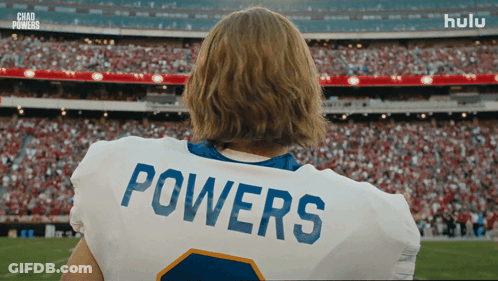 Football Player With Powers On Shirt GIF