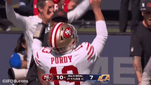 Football Player With Purdy Jersey GIF