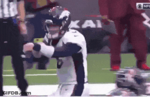 Football Player With Referee And NFL Sign GIF