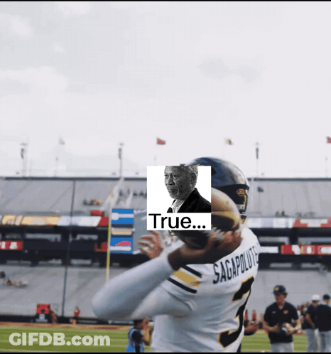 Football Player With Sagapolote On Uniform GIF