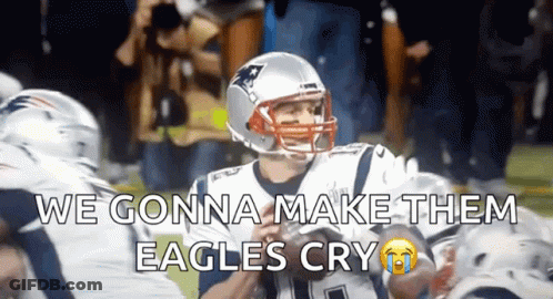 Football Player With Text We Gonna Make Them Eagles Cry GIF