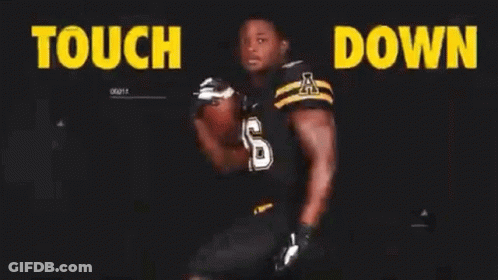 Football Player With Touchdown GIF