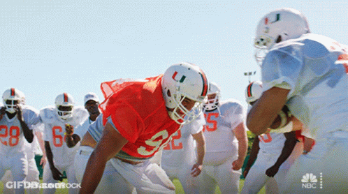 Football Player With U Helmet GIF