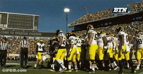 Football Players At Spartan Stadium Sign GIF
