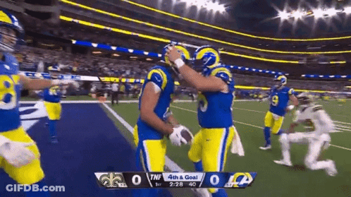 Football Players Celebrating Touchdown GIF