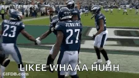 Football Players Celebrating Touchdown GIF