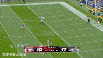 Football Players Celebrating Touchdown On TV GIF