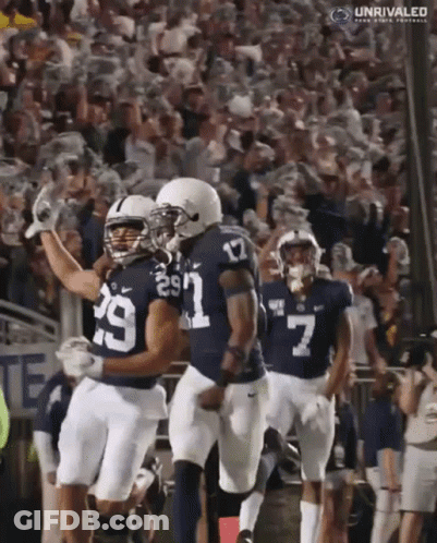 Football Players Celebrating Touchdown GIF
