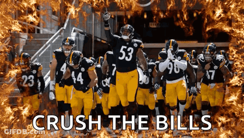 Football Players Crush The Bills GIF
