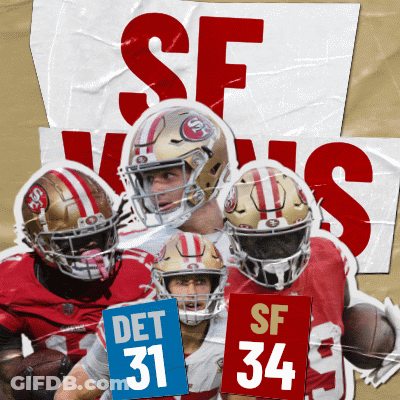 Football Players Holding Signs Det 31 Sf 34 GIF
