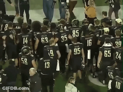 Football Players In Black Jersey Number 13 GIF