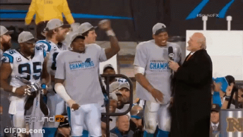 Football Players In Conference Champions Shirts GIF