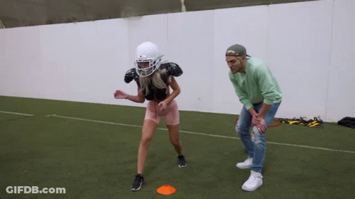 Football Players In Red Jersey Number 45 GIF