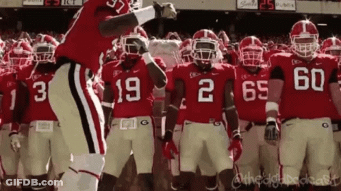 Football Players In Red Uniforms Number 2 GIF
