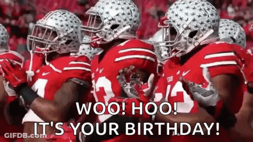 Football Players In Red Uniforms Standing In Line GIF