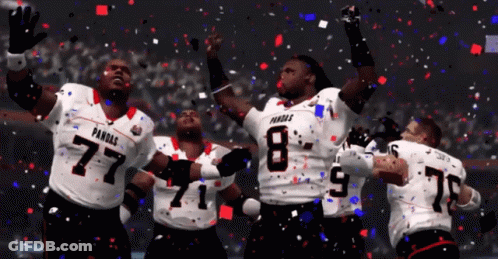 Football Players In Vandals Jerseys GIF