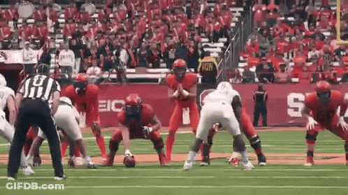 Football Players Lined Up With Referee GIF