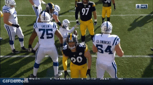 Football Players On Field Including Green And Glowinski GIF