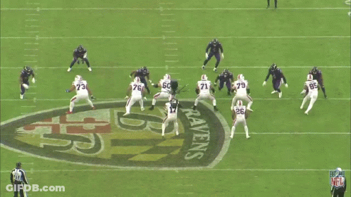 Football Players On Field With NFL Logo GIF