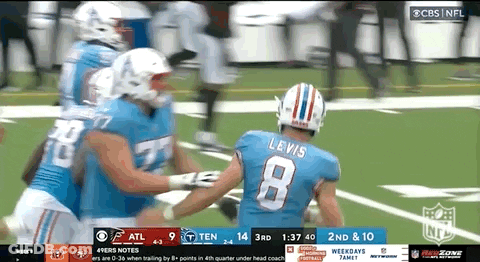 Football Players On Field With Number 8 Jersey GIF