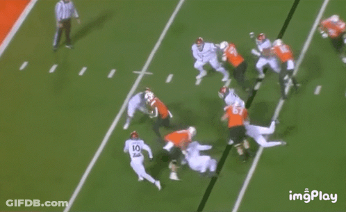 Football Players On Field With Referee And Imgplay GIF