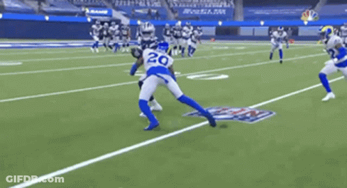 Football Players Playing Game Number 90 GIF