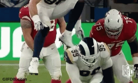 Football Players Playing Game Number 96 Helmet GIF