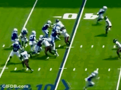 Football Players Playing On Field With Number 30 GIF