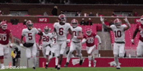 Football Players Running Number 10 Jersey GIF