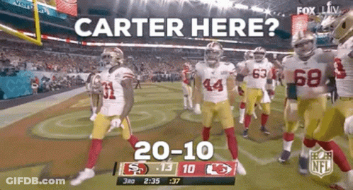 Football Players Saying Carter Here GIF